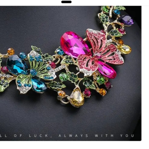 NORDSTOM "SPRING GARDEN" COCKTAIL CHUNKY NECKLACE NWOT - Picture 3 of 7